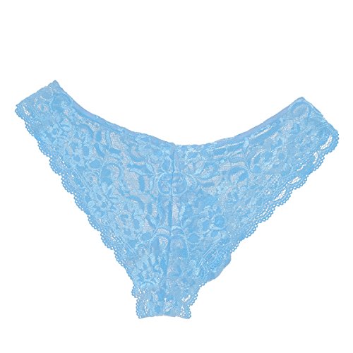 Hansber Men's Sissy Pouch Panties Lace Bikini Briefs Underwear Low Rise G-String Thongs Crossdress Nightwear4