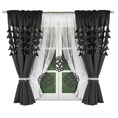 FLYING CURTAINS Einzigartiges Gardine Vorhang Set | Deko Gardinen-Set für...