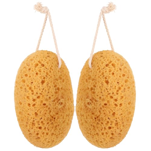 Sewroro Esponja Exfoliante para Baño y Ducha Mujer, 2 Unidades, Tamaño Pequeño, Material Seguro y Suave Piel, Diseño Ergonómico para Limpieza Corporal