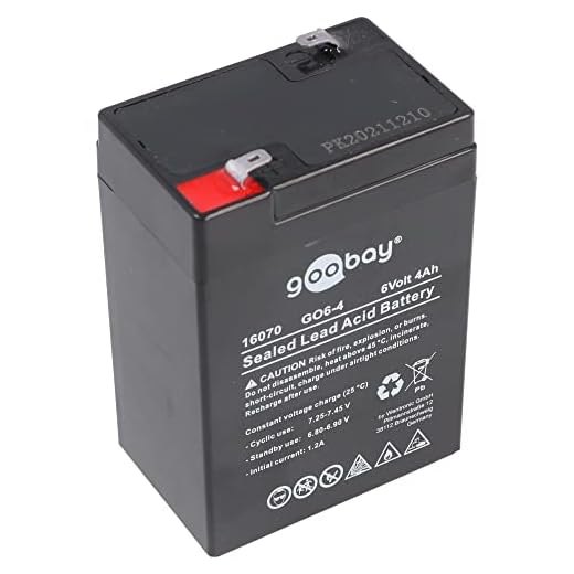 Goobay 16070 Blei Akku 6V - 4000mAh / Blei Akkumulator max. 4Ah / 6 Volt Bleiakku / Batterie USV Anlage für Notstrom Alarmanlage Notbeleuchtung