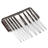 WANLIAN 9 Pcs Stainless Steel Ingrown Toenail Pedicure Decorative Foot Knife Set, Corn Knife Scissors Removers for Feet, Foot Scraper Callus Removal (7.2 inch)