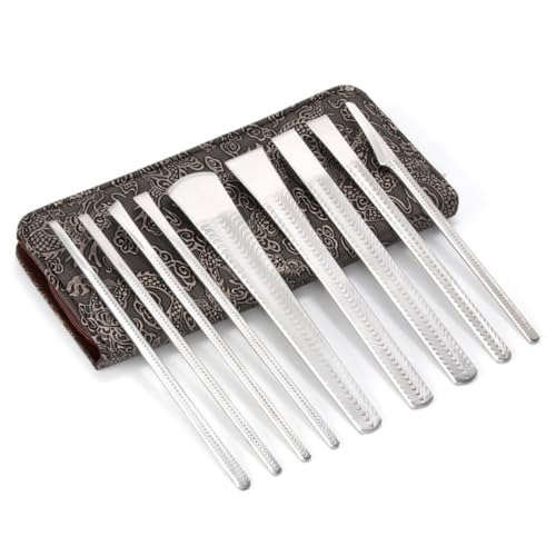 WANLIAN 9 Pcs Stainless Steel Ingrown Toenail Pedicure Decorative Foot Knife Set, Corn Knife Scissors Removers for Feet, Foot Scraper Callus Removal (7.2 inch) by WANLIAN - Used condition - US$24.46