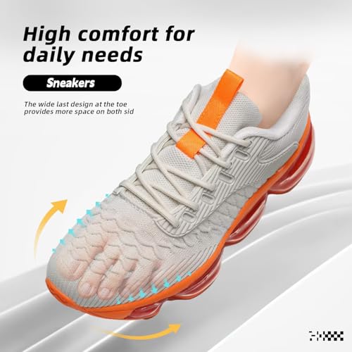 Image of Kapsen Womens Walking Running Shoes Air Cushion Breathable Fashion Tennis Sneakers Mesh Workout Casual Athletic Sports Gym