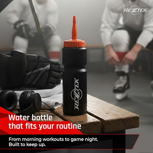 image for Rezztek Hockey Water Bottle with Long Spout – BIO-Based Plastic 25 o