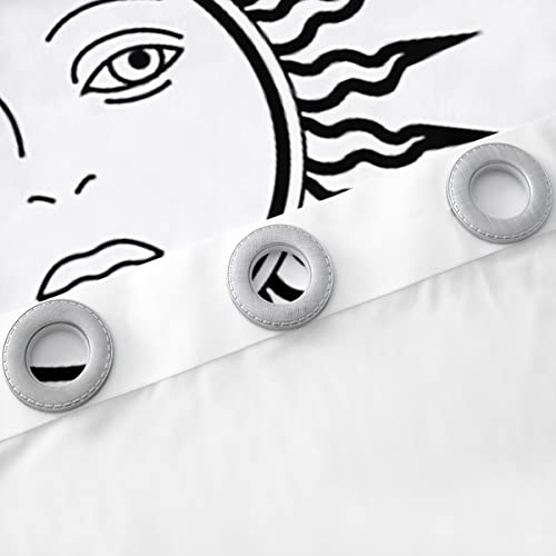 Feelyou Yin Yang Curtains For Bedroom Living Room Boho Moon Sun Blackout Curtains Adults Bohemian Trippy Darkening Dreapes Psychedelic Peace Sign Pattern Window Treatments 2 Panels, 52 X 63 Inch #TOP5