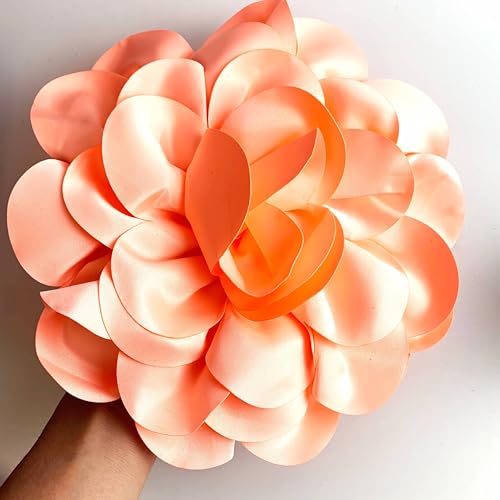 Image of Heyiwell Large Satin Fabric flower for Brooch Pin Wedding Party Dance Dress Suit Clothes Head Hair Accessories DIY Decor 9.45 inchInch