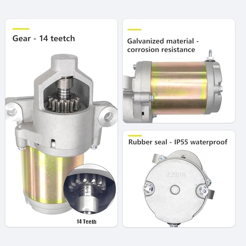 fullas Electric Starter Motor for Craftsman T1000 T1200 Huskee LT4200 OE 751-12207 by fullas - Image 4