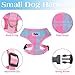 PUPTECK Soft Mesh Dog Harness and Leash Set Pet Puppy Cat Comfort Padded Vest No Pull Harnesses, Pink Plaid, L