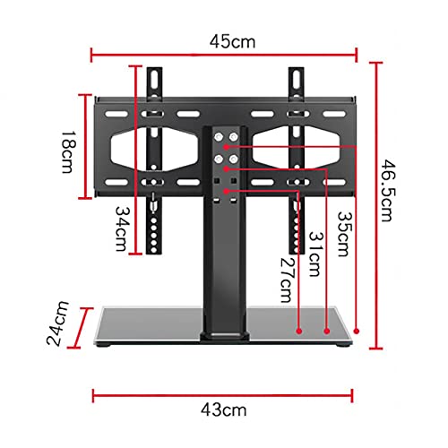 Support de stand de télévision 26-32 pouces HYJYGM avec base verre