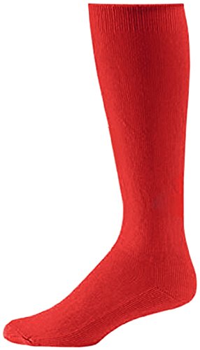 Pro Feet Youth Boys Girls Baseball/Softball/Soccer Athletic Socks - 3 PACK (Adult 10-13, Red)