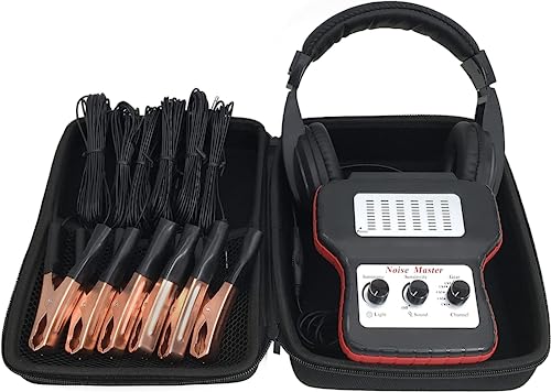ZKTOOL Detector de Sonido de Motor de 6 Canales y Herramienta de Prueba, para Sistema de Chasis de Automóvil, Oídos Electrónicos de Vehículos, Kit de Diagnóstico de Estetoscopio de oído Electrónico