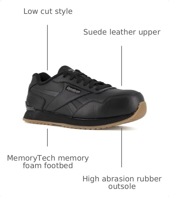 Image of Reebok Work Mens Harman Composite Toe Classic Work /Duty - Black