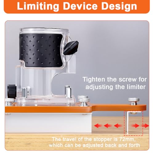 Image of Serplex Trim Router Slotting Tool Adjustable Positioning & Slot Cutting Jig Compatible with Trim Routers Aluminum Alloy Base Plate for Edge Trimmer