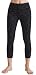 Oalka Women’s Yoga Capris Power Flex Running Pants Workout Leggings Dye-Black XL