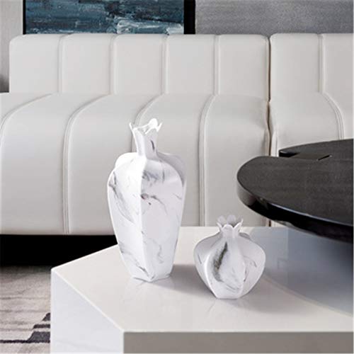 Keramische Vaas Woonkamer Tv Kast Studie Slaapkamer Tv Aanrechtblad Vaas Gedroogde Bloemen Simulatie Bloem Decoratieve Vaas 32x18x18cm, 15x12x12cm, 2 Stuks - Afbeelding 5