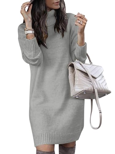 SENFURE Knit Dresses for Women Turtleneck Sweater...