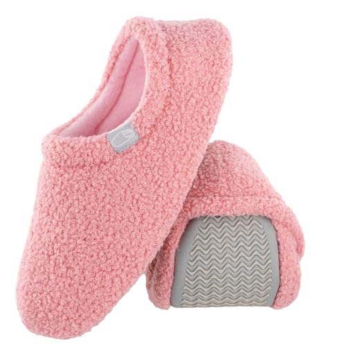 Zapatillas de Estar por Casa para Mujer Cómoda Ligeras Pantuflas Peludas Zapatillas de Casa de Espuma de Memoria (Color: Rosa, Adulto, 36, Números (rango), Sistema tallas calzado EU, 37, mediano)