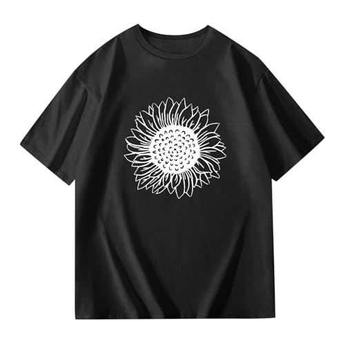 Girls Kids Short Sleeve T-Shirt Floral Print Graphic Tee Toddler Loose Fit Round Neck Casual Summer Tops Comfort Blouses2