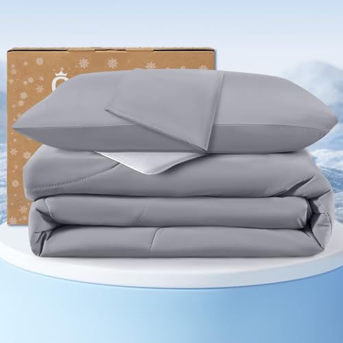 QUTOOL Cooling Comforter Queen Size, Double-Sided Cooling Blankets for Hot Sleepers and Night...