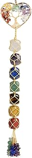 Anjiucc Handmade Crystal Window Car Hanging Ornaments 7 Chakra Home Ornament Yoga Meditation Car Decoration