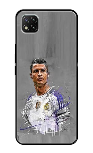 PRINTFIDAA® Metal TPU Printed Back Cover for Mi Poco C3 (Famous Football Player -T2) 360 Degree Protection | Camera Protection -25092024(A) Deal