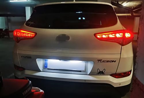 RZG 2x LED Licence Number Plate Light White Canbus For 2015-2018 Tucson 2018-2023 Forte Cerato 4D XCeed 2022+ Niro II - Image 5