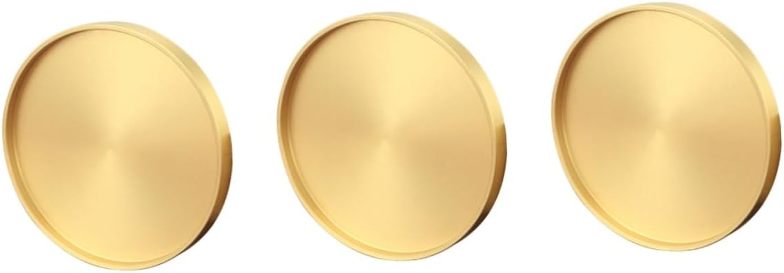 Unomor 3pcs Copper Tea Cup Mat for Teapot Easy to Clean Design for Traditional Chinese Tea Serving Elegant Golden Finish