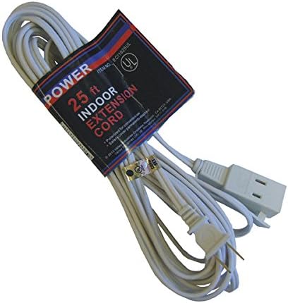 American Power 25 FT. 16/2 Indoor Extension Cord, White (UL), ECI1625UL - Sold by Ucostore Only