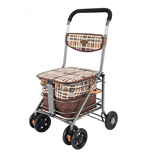 Chariot pliable léger pour le marché et les balades des seniors