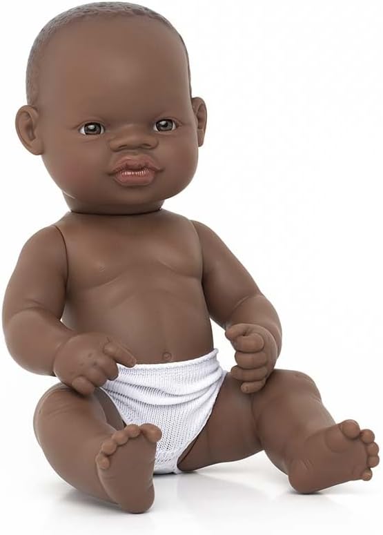 Miniland 31034 Baby Doll African Girl, Multi-Color