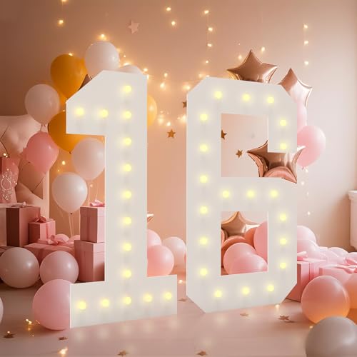 4FT Light Up Numbers Marquee Numbers 4 Feet Tall Giant Number 16
