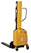 Vestil SLNM-63-FF Steel Narrow Mast Stacker DC Powered 63 in. Raised Height Fixed Forks 30 in. Fork Width 1,000 Lb. Capacity Yellow