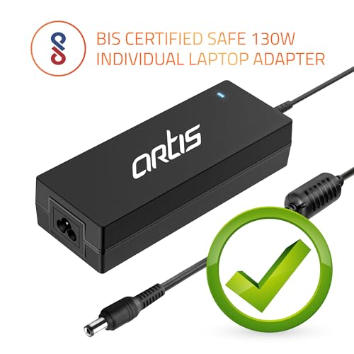 Image of AR1204 130 Watt Laptop Charger /Adapter with Power Cord Compatible with Lenovo Laptops (19.5V /6.15A, Pin: 6.3 x 3.0 mm)