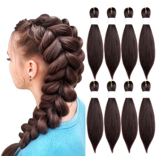 KAVSORAPI Color 33 Braiding Hair 12 Inch Pre Stretched Hair Short Straight Crochet Braids Yaki Texture Synthetic Fiber 8 Packs (33)