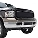 Erlebnis Front Grill Compatible with 2005-2007 Ford F250/F350/F450/F550 Super Duty, Automotive Bumper Replacement Gloss Black Mesh Grille Guards