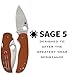 Spyderco Sage 5 Folding Pocket Knife with 3
