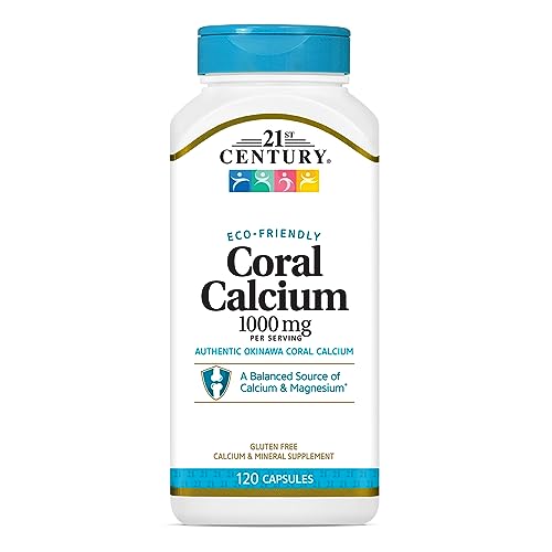 21st Century Coral Calcium Capsules 1000 mg 120 Count (22777)
