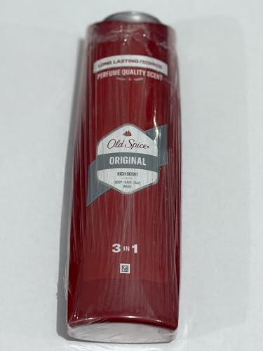 Old Spice Original 3 en 1 gel de ducha y champú para hombres, 400 ml, fragancia fresca de larga duración, calidad de perfume, para el cabello y el cuerpo