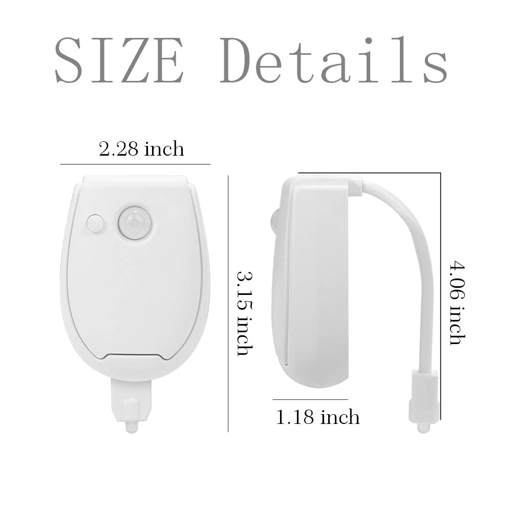 LED Toilettenleuchte mit Bewegungsmelder, Weiß, Sensor, Badezimmer, WC, Schüssel, 10 Stück