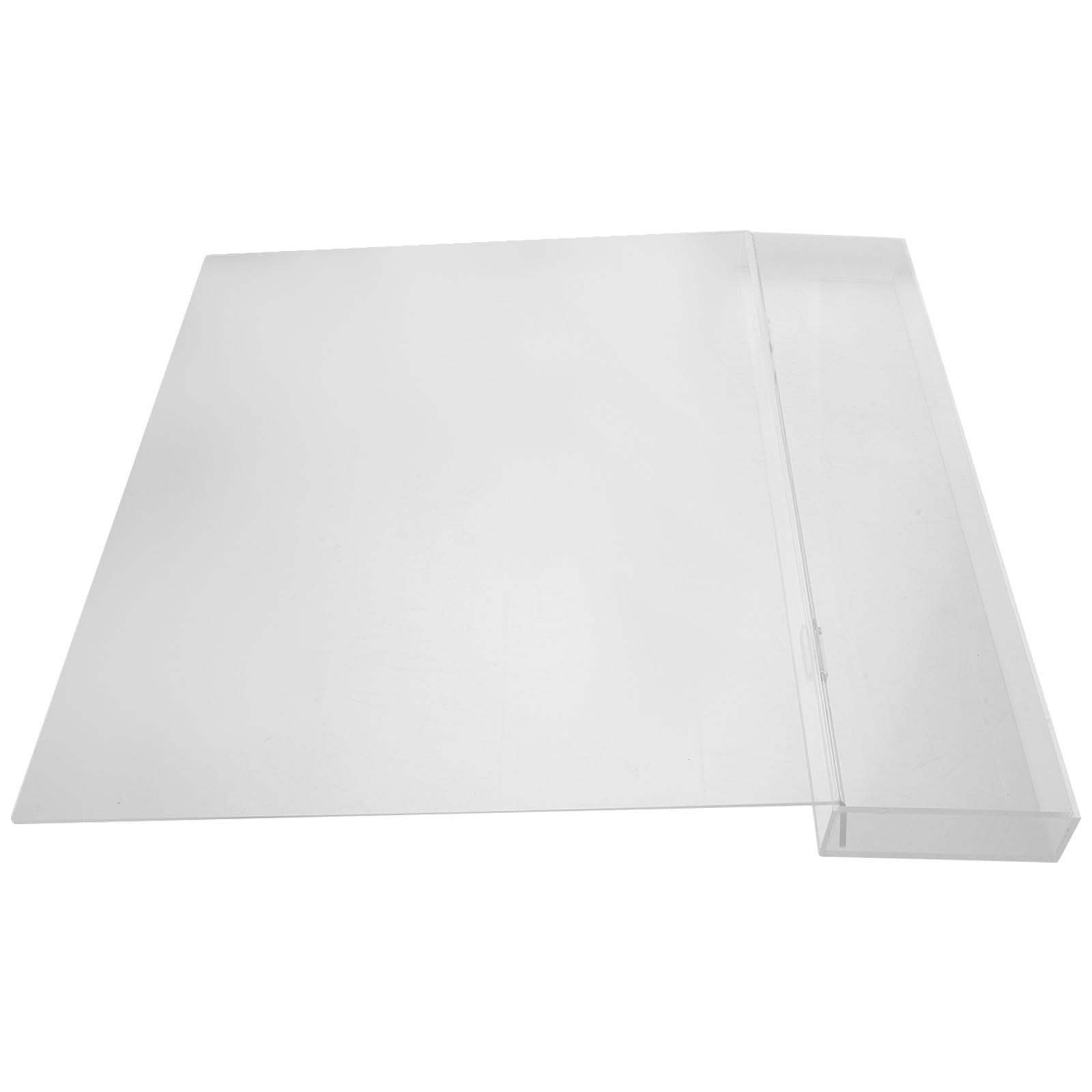 Tagliere in Acrilico Trasparente 17x13 con Bordo e Vaschetta
