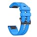 ANCOOL Compatible with Fenix 5X Band Easy Fit 26mm Width Soft Silicone Watch Bands Repalcement for Fenix 5X/Fenix 5X Plus/Fenix 3/Fenix 3HR Smartwatches - Blue