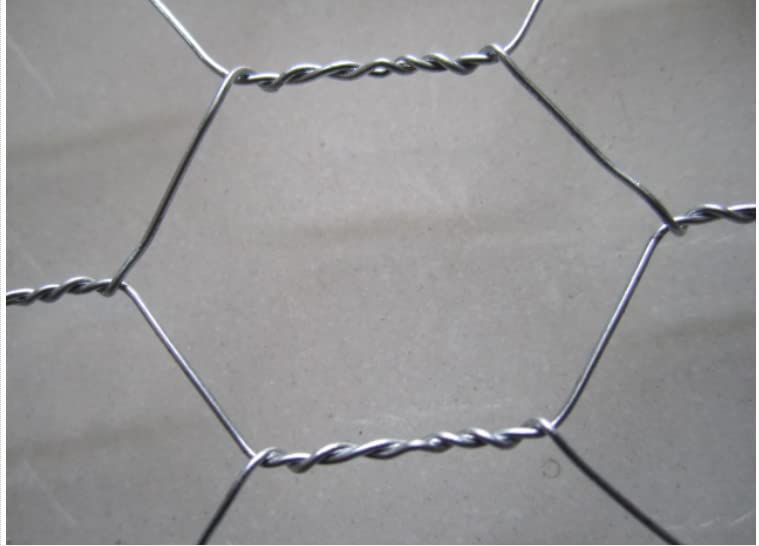 Italfrom 50mt-Rotolo Rete Metallica Zincata Tripla Torsione- Maglia:mm 51/6 -Diametro Filo:mm 1,1 - H 150 cm