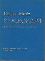 College Music Symposium B002CD0X46 Book Cover