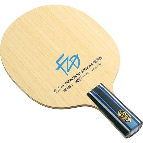 Butterfly Fan Zhendong Super ALC Table Tennis Blade - Professional Table Tennis Blade - Traditional or Reverse Backhand Chinese Penhold Handle Style - Made in Japan