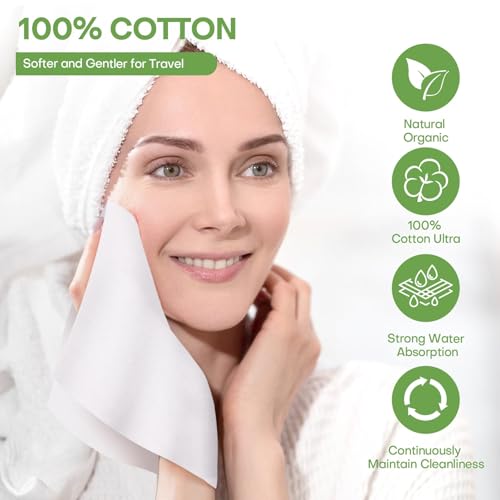 Compressed Towel 100 PCS Disposable Face Towels, Mini Portable Tablets Coin Tissue Compressed Cotton Hand Wipe Disposable Washcloths for Travel Camping Home Outdoor