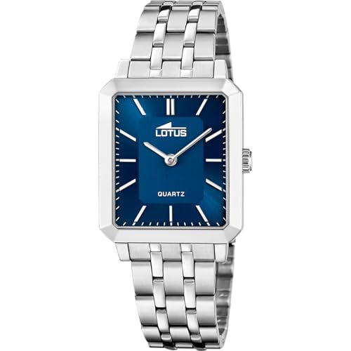 Lotus Orologio Donna 18985/1 - Quadrato, Cassa In Acciaio Inossidabile Grigio, Cinturino In Acciaio
