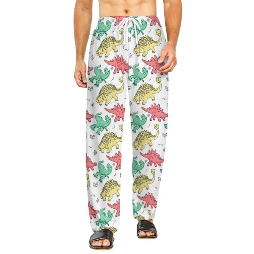 Bas de pyjama femme dinosaure pantalon long confortable taille S