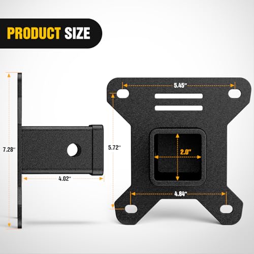 Image of Nilight 2 Inch Rear Bumper Tow Trailer Hitch Receiver Kit Compatible for UTV ATV 2014-2026 Polaris RZR XP1000 XP 4 1000