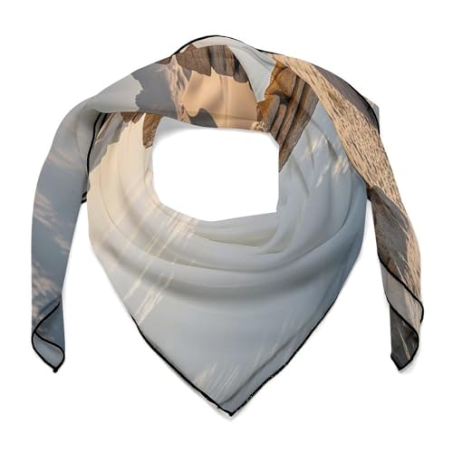 Écharpe carrée Desert Rocks femme, cadeau exquis de 68,6 cm sous emballage individuel