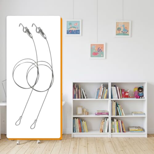 Image of HASTHIP Picture Hanging Wire Hooks Kit Adjustable Stainless Steel, 2 Pcs